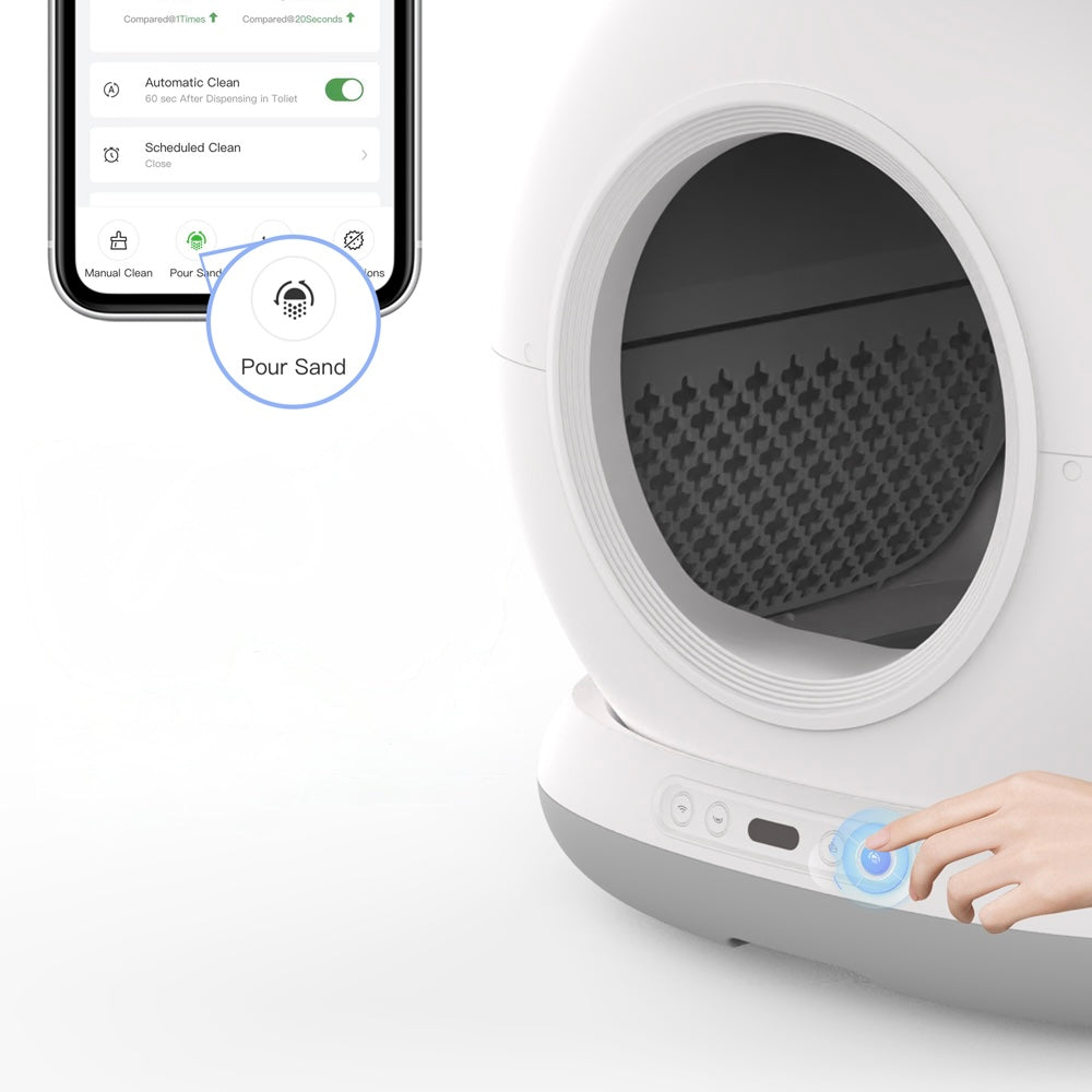 litière pour chat autonettoyant avec caméra 1080P HD