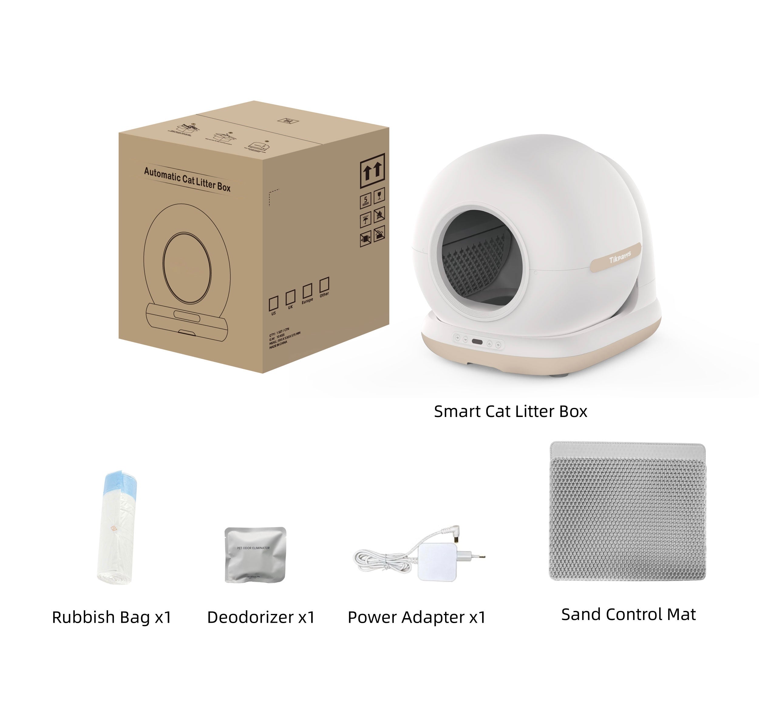 litière pour chat autonettoyant avec caméra 1080P HD