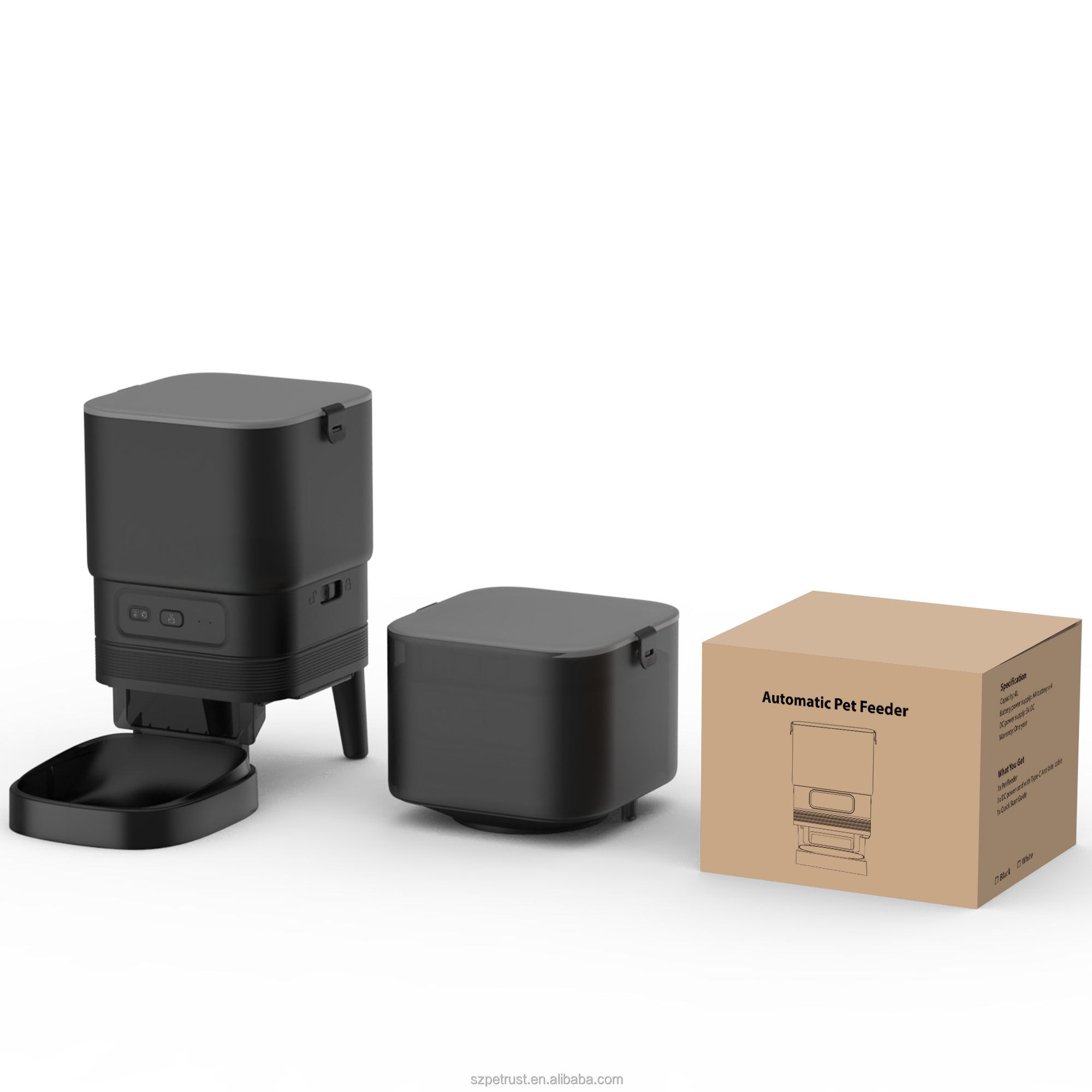 Distributeur Automatique de Croquettes pour Chat Wi-FI 2.4G, Contrôle Via App