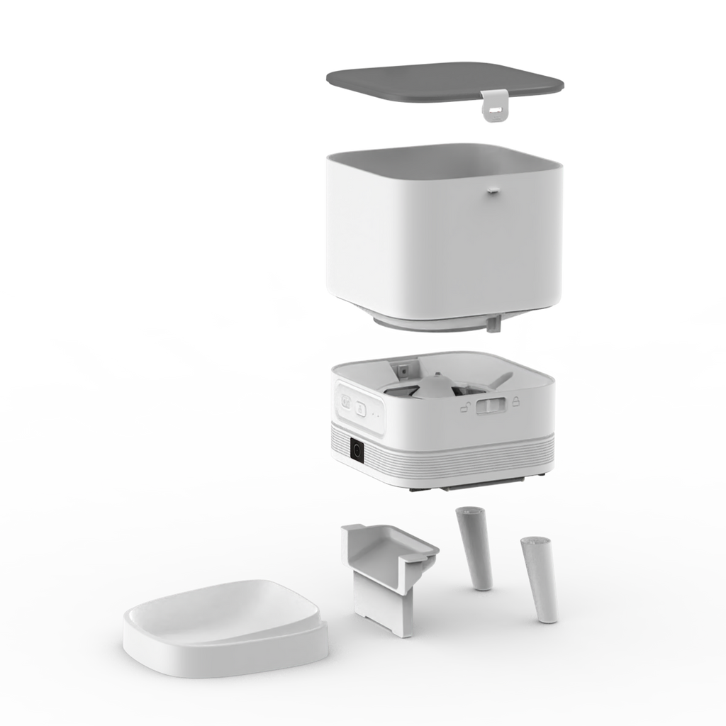 Distributeur Automatique de Croquettes pour Chat Wi-FI 2.4G, Contrôle Via App